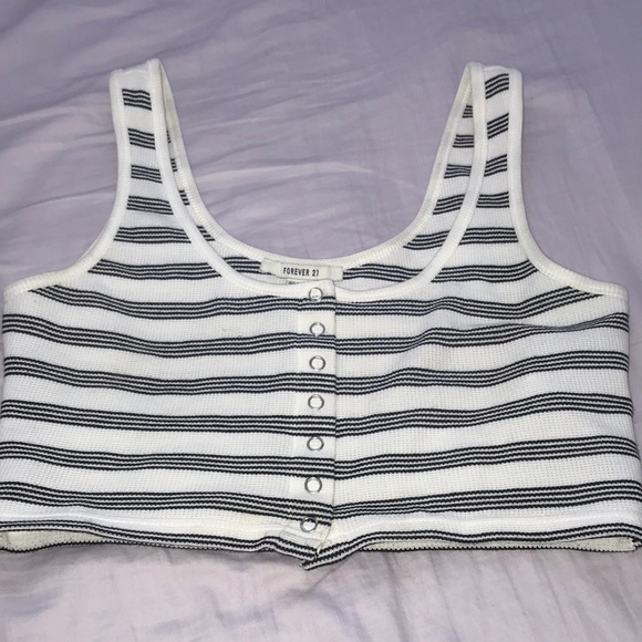 Forever 21 Tops - Striped crop top